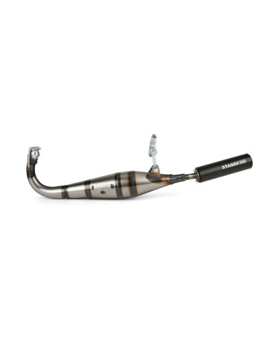 Pot d’échappement Stage6 StreetRace passage gauche cartouche noire pour Peugeot 103 SPX RCX