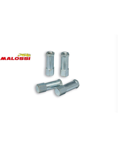 Jeu de 4 écrous de culasse longs Malossi M7 longueur 35 mm pour MBK 51 Peugeot 103 AM6 Derbi
