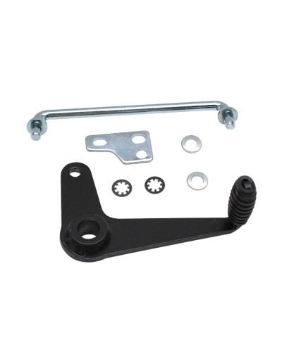 Pédale lanceur Peugeot 103 MBK 51 acier noir avec biellette support clips rondelles