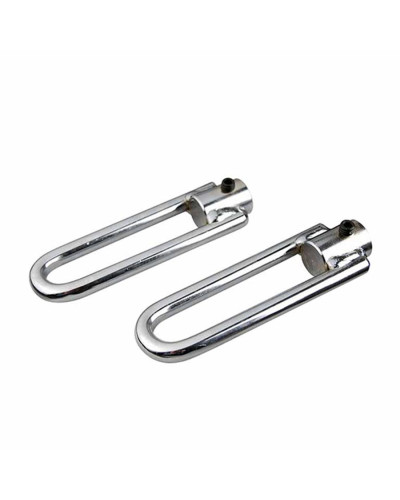 Repose cale pied pilote Tun’R U lisse chrome pour Peugeot 103 MBK 51 Motobécane