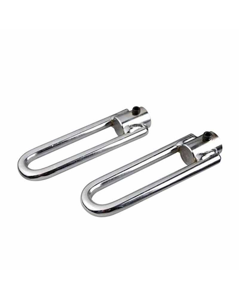 Repose cale pied pilote Tun’R U lisse chrome pour Peugeot 103 MBK 51 Motobécane