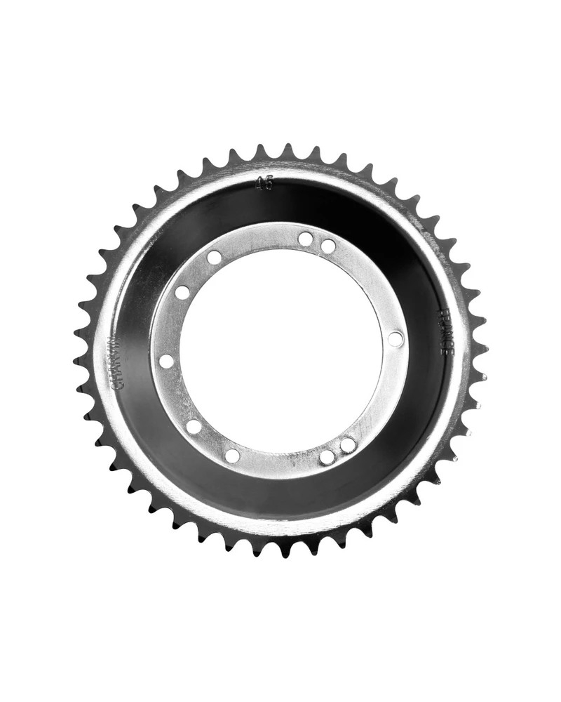 Couronne Peugeot 103 roue bâtons acier 45 dents alésage 94 mm fixation 10 trous