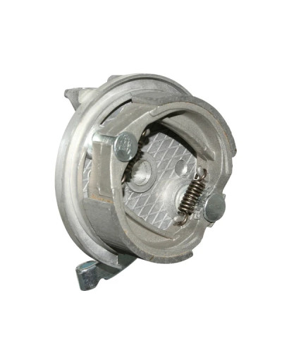 Flasque de frein avant Peugeot 103 MVL roue à rayons Ø80 mm type Leleu avec mâchoires