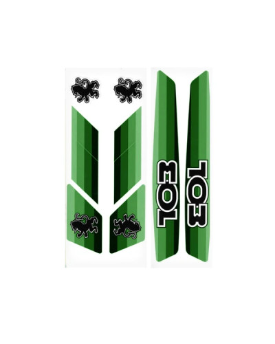 Autocollants stickers Peugeot 103 verts pochette de 8 pièces