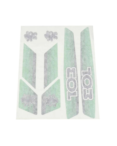 Autocollants stickers Peugeot 103 verts pochette de 8 pièces