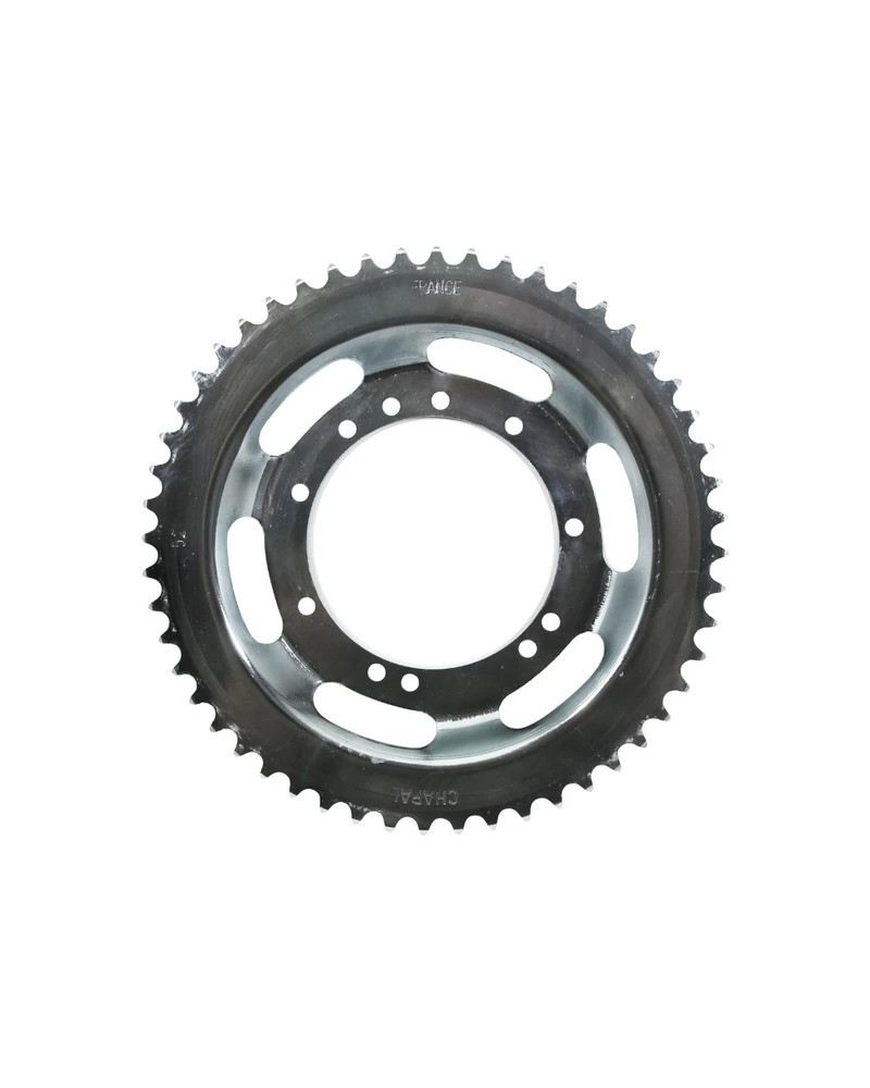 Couronne argent Peugeot 103 roue à rayons 52 dents alésage 94 mm fixation 11 trous
