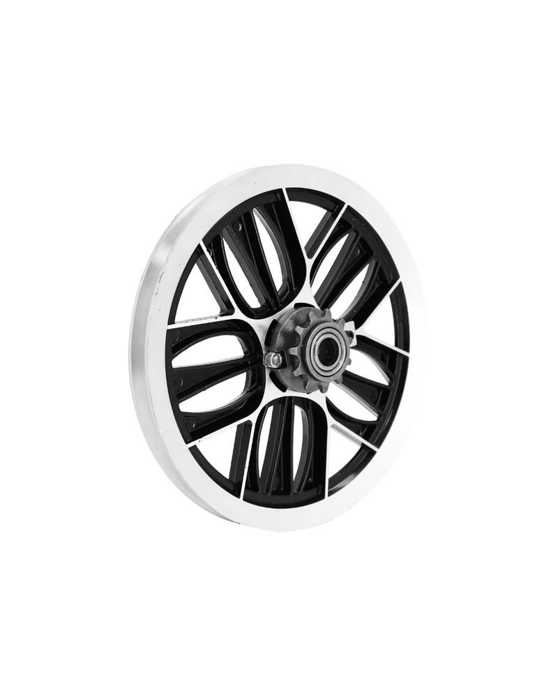 Poulie aluminium V2 noire Peugeot 103 MBK 51 avec pignon 11 dents