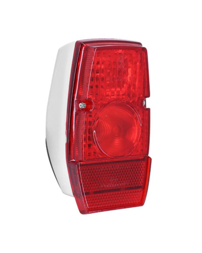Feu arrière rouge chrome Peugeot 103 MBK 51 modèle 2 ampoules