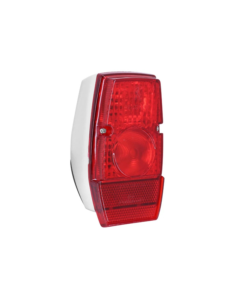 Feu arrière rouge chrome Peugeot 103 MBK 51 modèle 2 ampoules