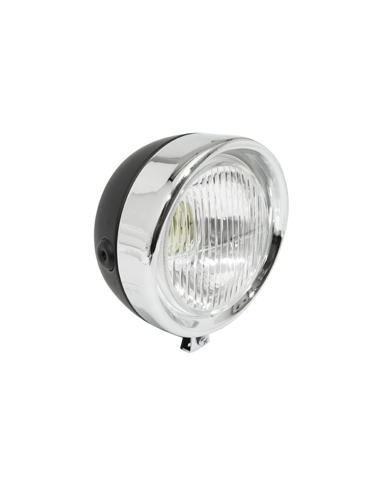 Phare rond noir Peugeot 103 MBK 51 diamètre 130 mm ampoule BA15S 6V