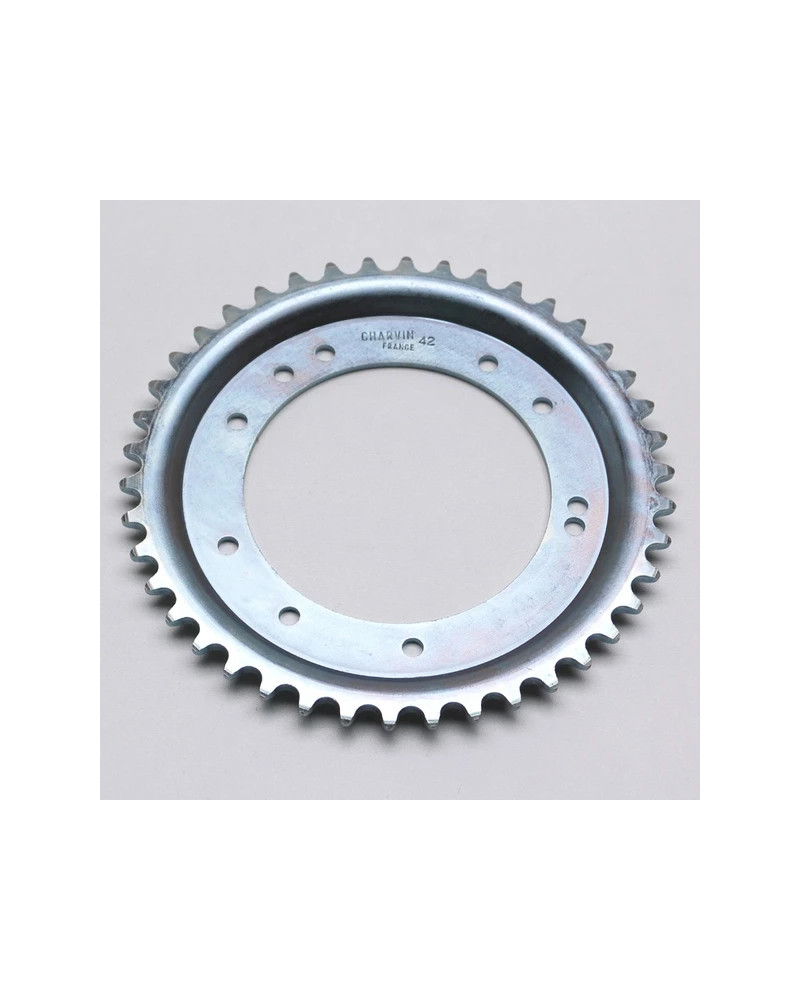 Couronne MBK 51 roue aluminium Grimeca 42 dents alésage 98 mm fixation 10 trous