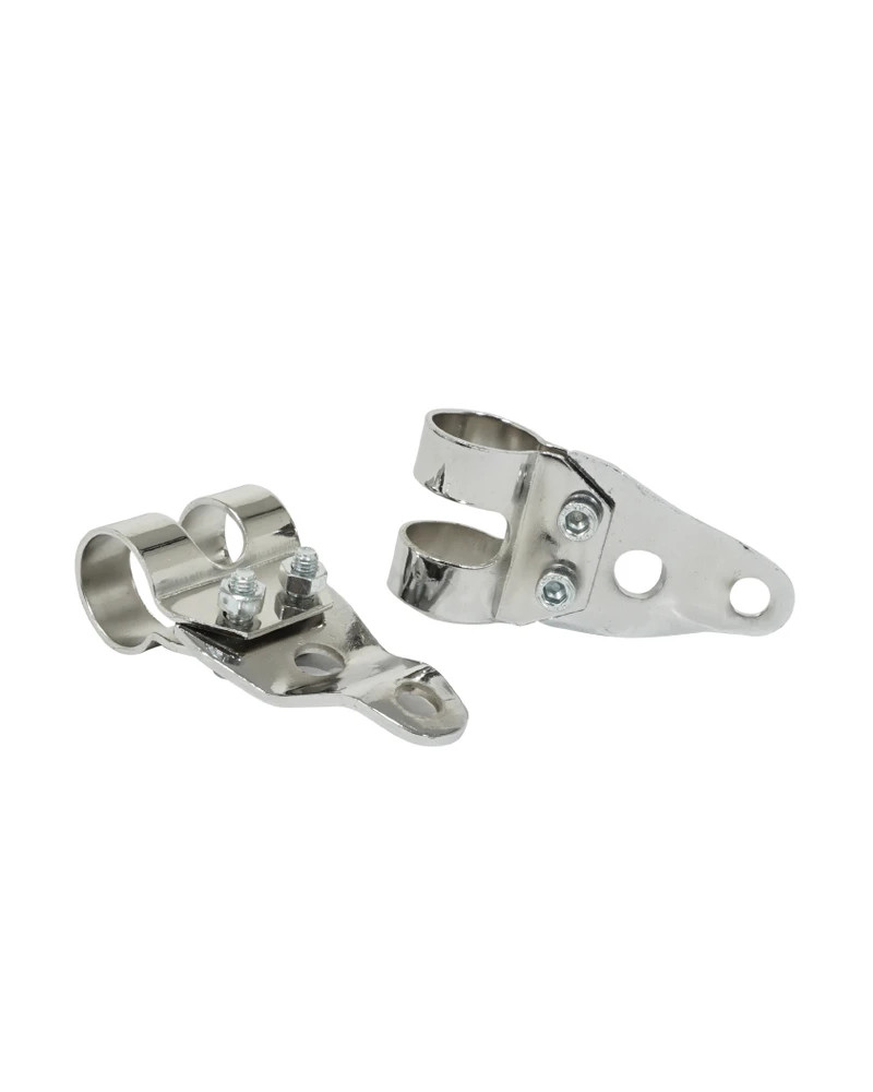 Supports de phare chrome MBK 51 Motobécane Peugeot 103 pour tube de fourche diamètre 26 mm