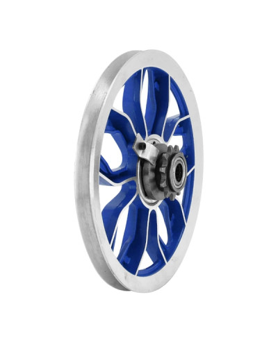 Poulie Peugeot MBK 51 103 SP MVL alu bleu avec pignon 11 dents
