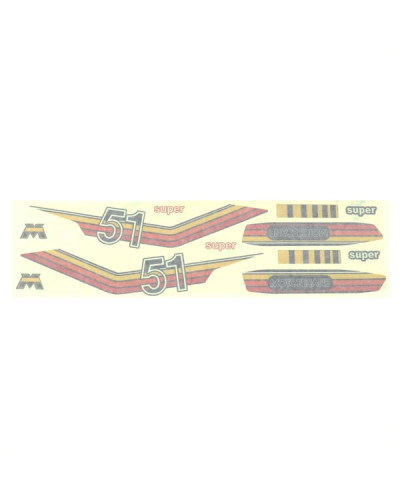 Autocollant sticker cyclo MBK 51 pochette de 10 pièces