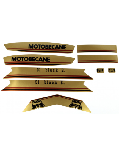 Kit déco doré complet Motobécane 51 Super Black 1979 1982 fabrication française