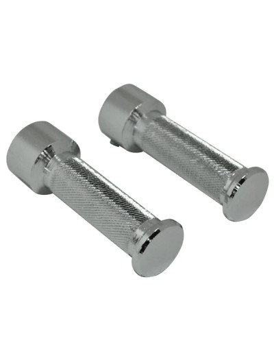 Repose-pieds pilote rond acier chrome Peugeot 103 MBK 51 paire