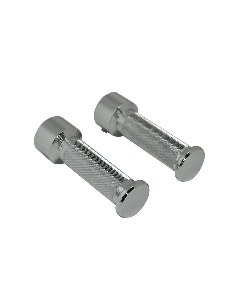 Repose-pieds pilote rond acier chrome Peugeot 103 MBK 51 paire