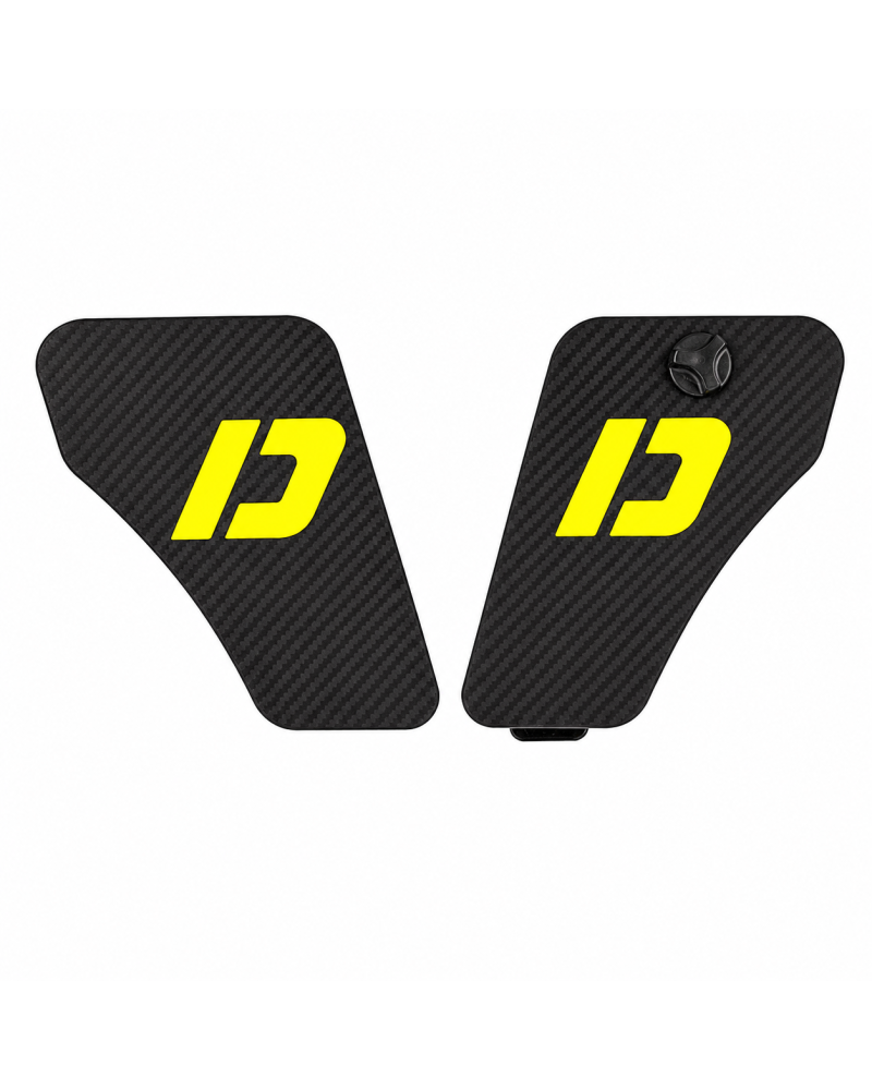Portes de boîte à outils Doppler Peugeot 103 MVL SP noir effet carbone jaune
