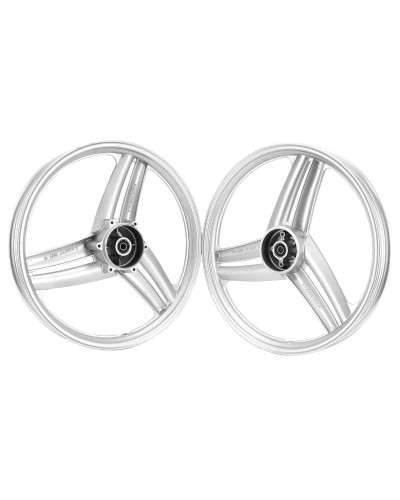 Paire de jantes 17 pouces type Grimeca argent pour Peugeot 103 SP et MVL