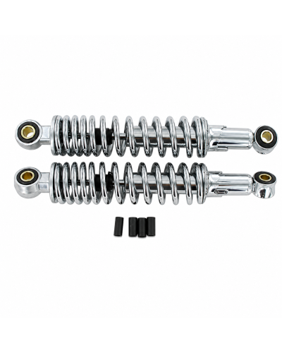 Paire d’amortisseurs chromés réglables 280 mm Peugeot 103 MBK 51