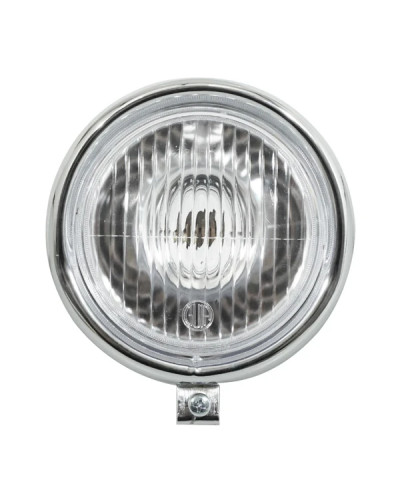 Phare rond chromé avec casquette Peugeot 103 MBK 51 diamètre 135 mm BA20d