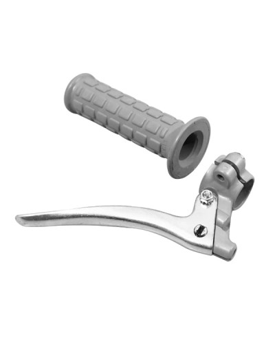 Poignée de frein gauche vintage grise pour guidon 22 mm