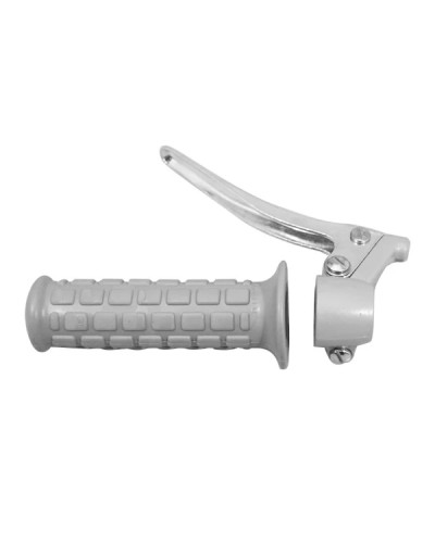 Poignée de frein gauche vintage grise pour guidon 22 mm