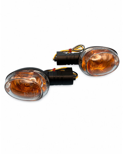 Paire de clignotants arrière Replay MBK Booster Yamaha BW’S après 2004 transparent noir