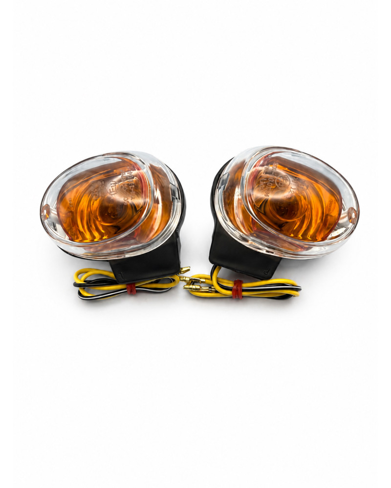 Paire de clignotants avant Replay MBK Booster Yamaha BW’S après 2004 transparent noir