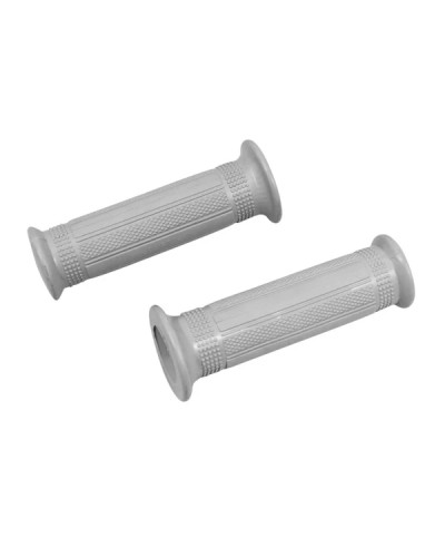 Revêtements de poignée gris lisse longueur 115 mm diamètre 22 24 mm paire