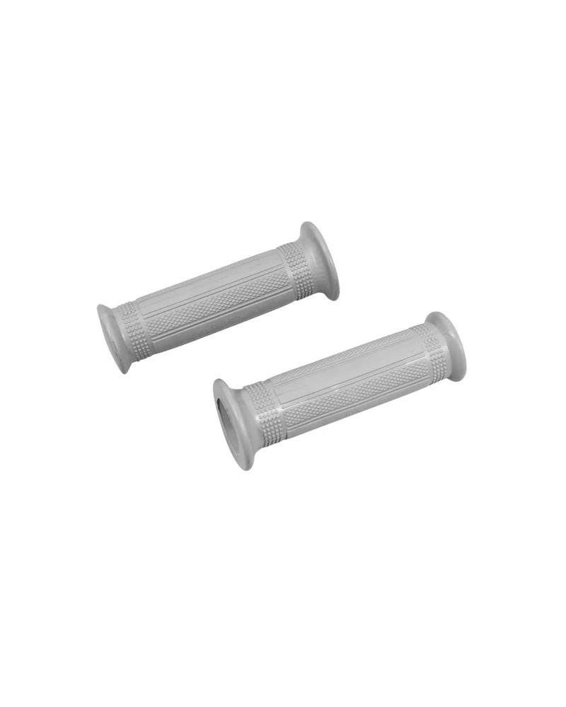 Revêtements de poignée gris lisse longueur 115 mm diamètre 22 24 mm paire