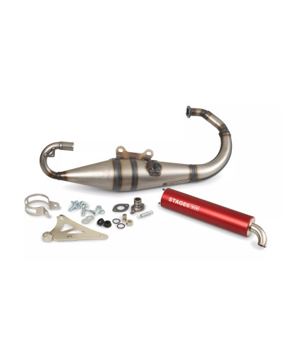 Pot d’échappement Stage6 Pro Replica MK2 MBK Booster rouge