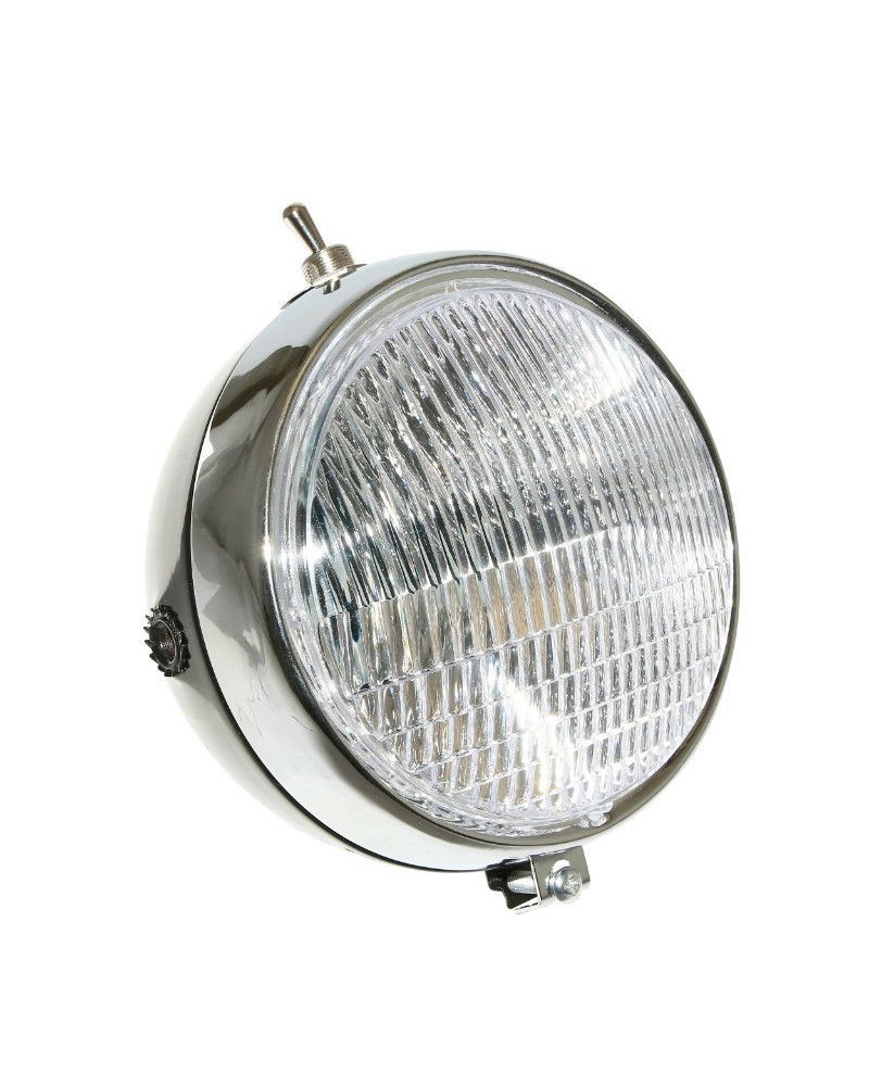 Phare Peugeot 103 /Mbk 51 Rond Noir Avec Interrupteur