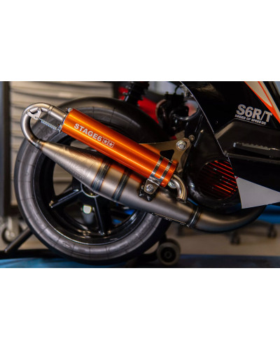 Pot d’échappement Stage6 Pro Replica MK2 MBK Booster orange