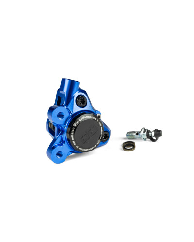 Étrier de frein avant Stage6 alu CNC bleu noir Booster Nitro BW’s Slider Aerox