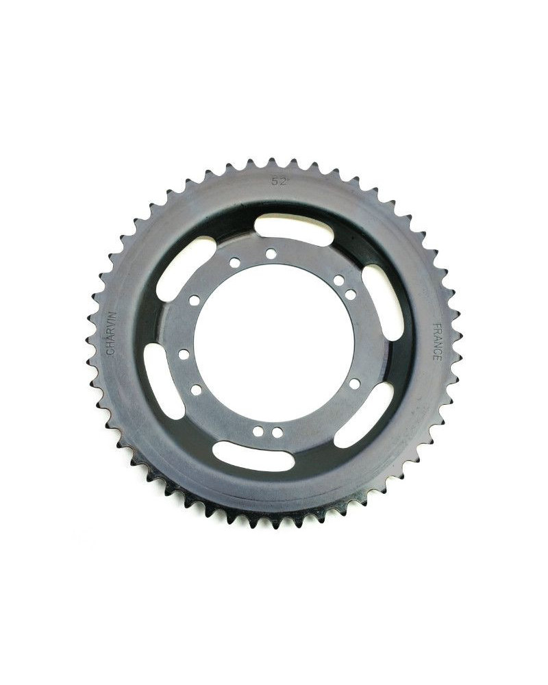 couronne cyclo compatible avec peugeot 103 roue rayons 52 dts noir (alesage 94mm) 11 trous -selection p2r