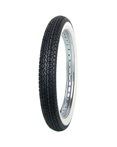 Pneu cyclo 17 pouces 2.75-17 Mitas B7 flancs blancs renforcé