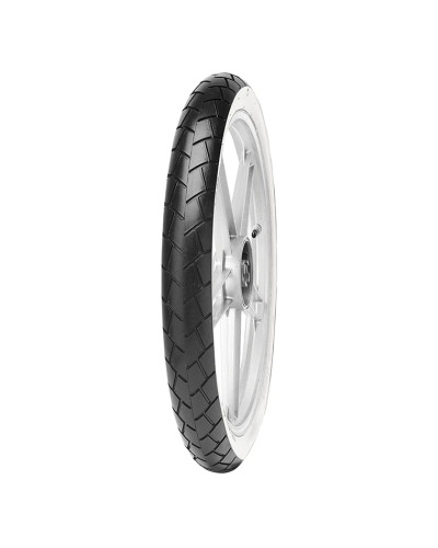Pneu cyclo 17 pouces 2.50-17 Mitas MC11 flancs blancs renforcé