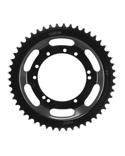 Couronne Peugeot 103 roue bâtons acier 50 dents alésage 94 mm 10 trous noire
