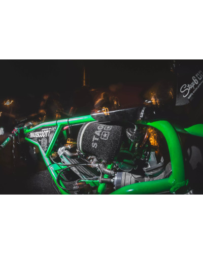 Filtre à air Stage6 Racing rond universel noir