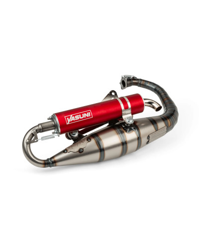 Pot d'échappement Yasuni C16 MBK Booster Stunt rouge non homologué
