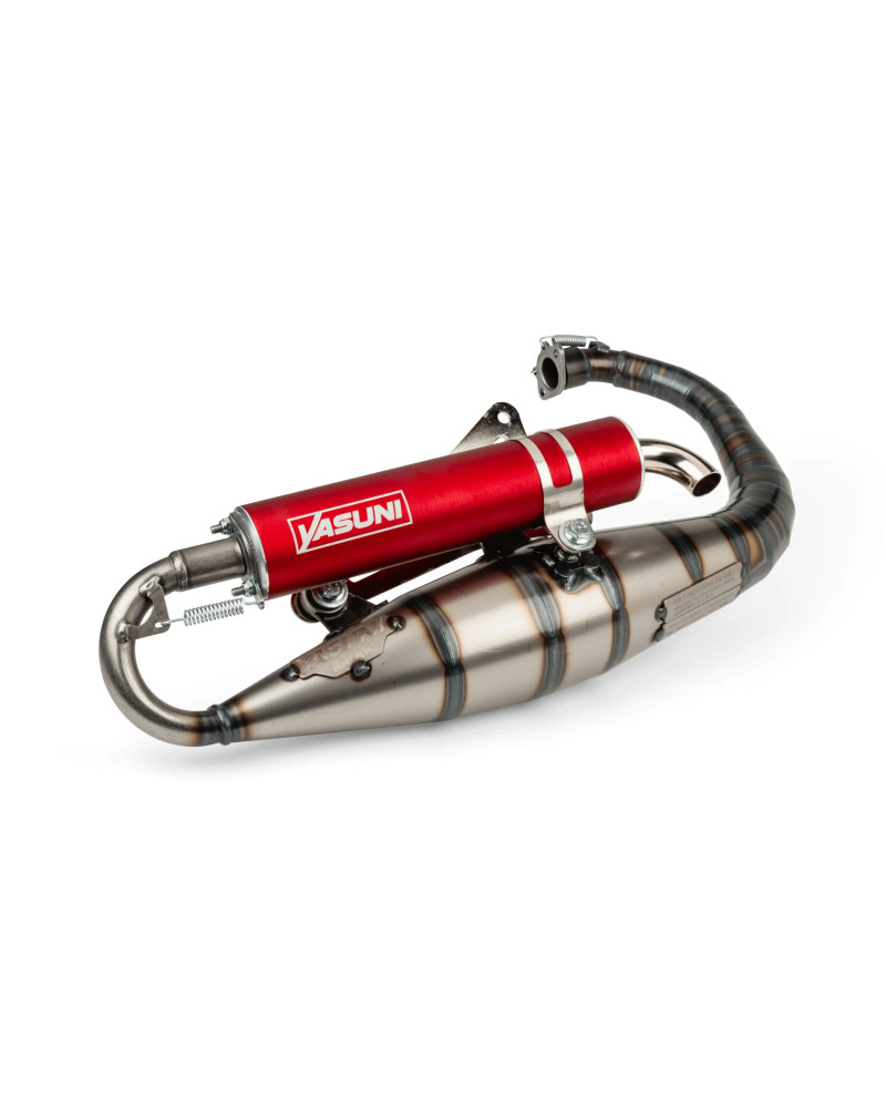 Pot d'échappement Yasuni C16 MBK Booster Stunt rouge non homologué