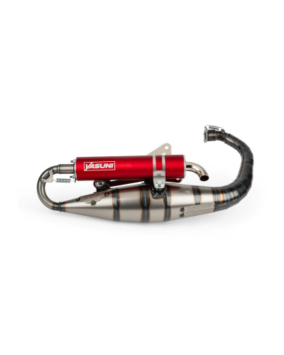 Pot d'échappement Yasuni C16 MBK Booster Stunt rouge non homologué