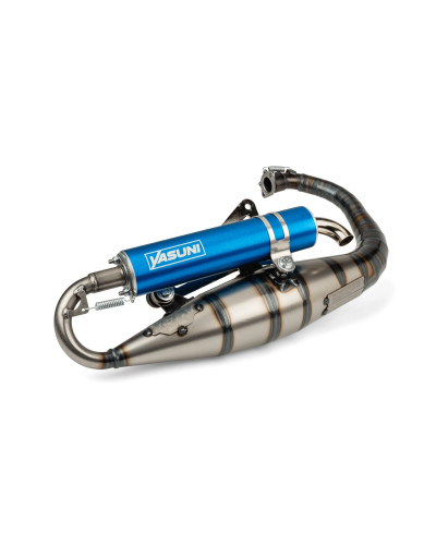 Pot d'échappement Yasuni C16 MBK Booster Stunt bleu non homologué