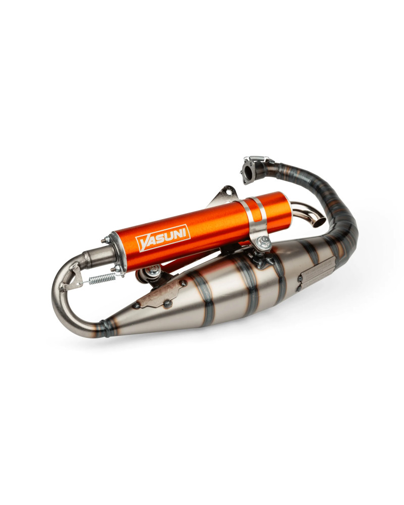 Pot d'échappement Yasuni C16 MBK Booster Stunt orange non homologué