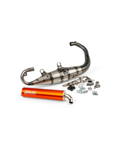 Pot d'échappement Yasuni C16 MBK Booster Stunt orange non homologué