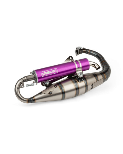 Pot d'échappement Yasuni C16 MBK Booster Stunt violet non homologué