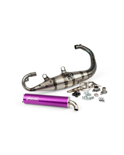 Pot d'échappement Yasuni C16 MBK Booster Stunt violet non homologué
