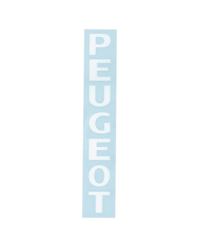 Autocollant Peugeot blanc pour fourche 190 x 25 mm