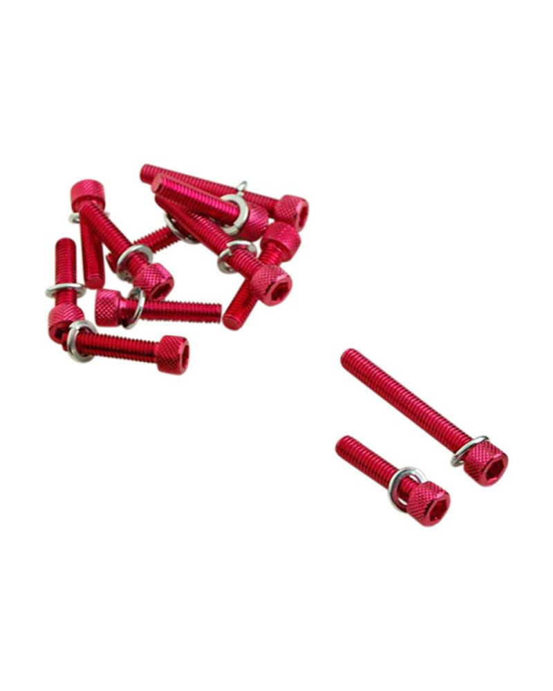Kit vis carter Tun'R MBK Booster Yamaha BW’S alu rouge M6 x12